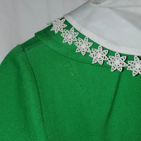 Vintage 60s Gay Gibson 100% Virgin Wool Mod Collar Dress - Picture 11 of 16